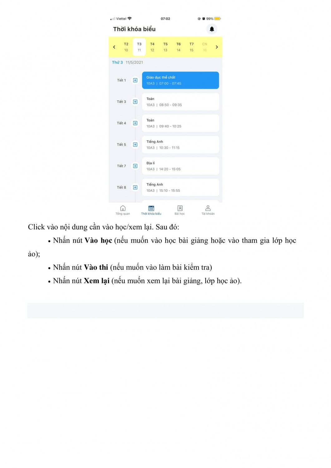 HƯỚNG DẪN HỌC SINH SỬ DỤNG HỆ THỐNG K12ONLINE 6
