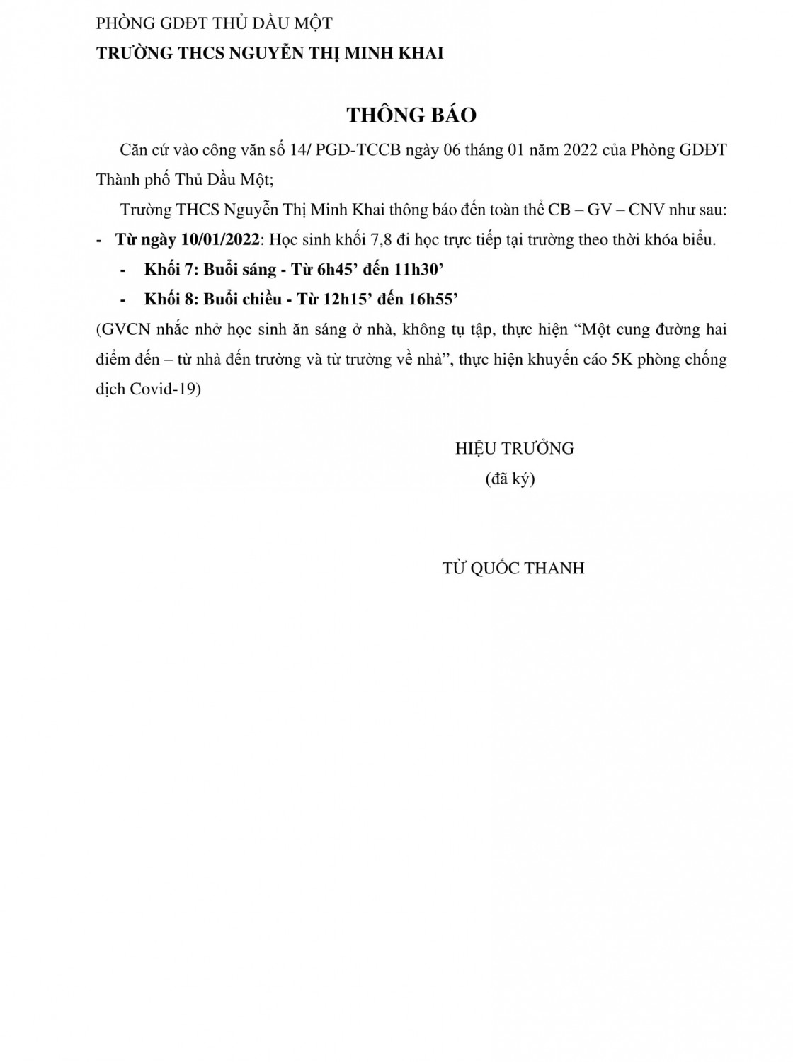 TB KHỐI 7,8 ĐI HỌC 1