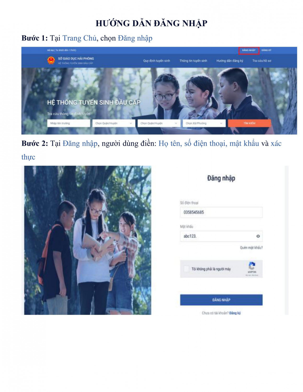 HƯỚNG DẪN ĐĂNG NHẬP min